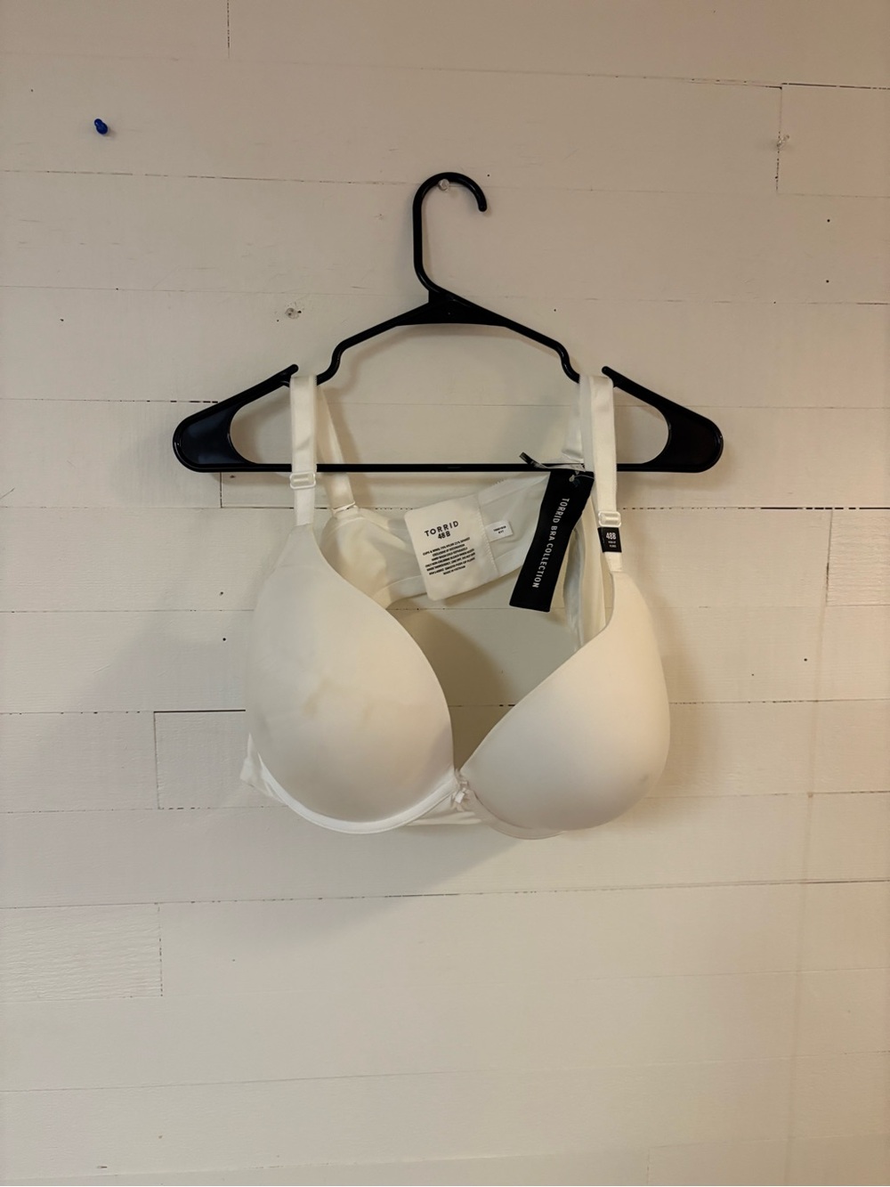 Torrid 48B White Push-Up Plunge Bra NWT Convertible Straps